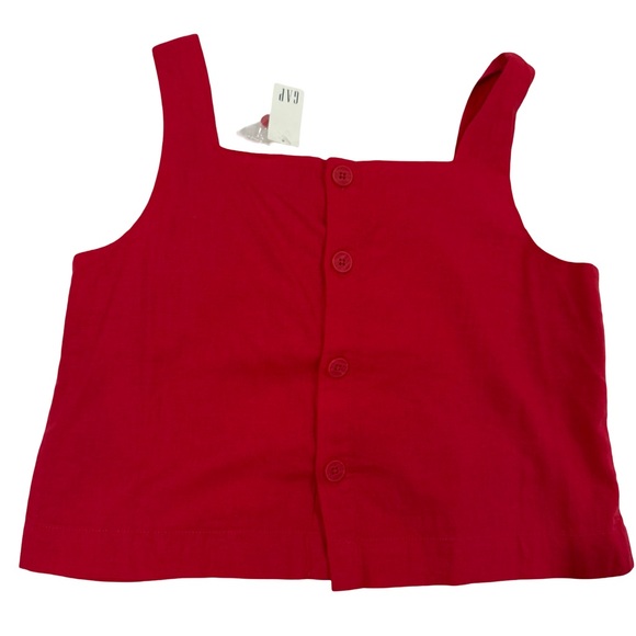 NWT GAP linen blend maxi skirt and cropped top tank red size small/extra small - Picture 10 of 14